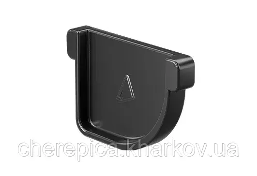 Заглушка ринви прямокутна права /напівкругла ліва Siba Tech, фото 1