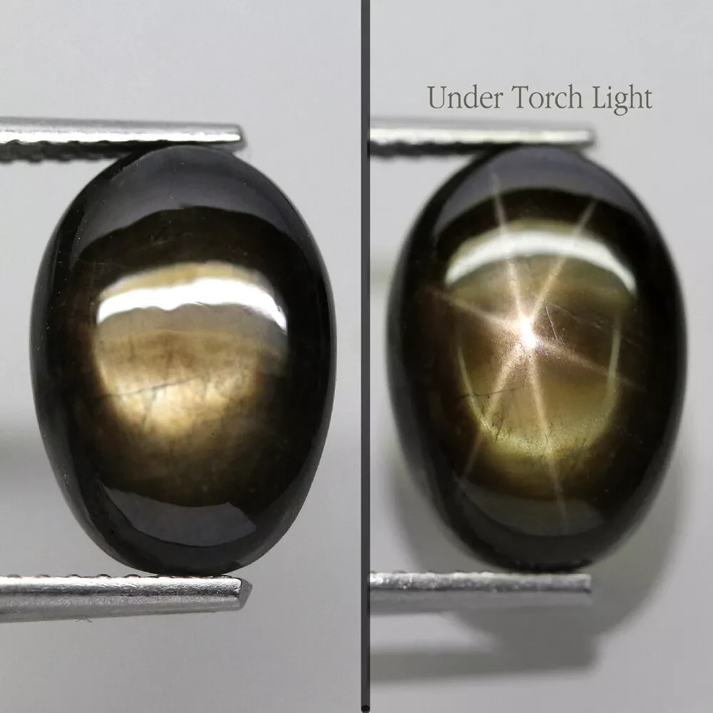Зірчастий сапфір чорний  5.63 Ct   11.6 х 8.2 х 4.8 mm
