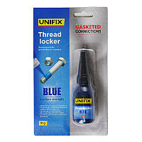 Фіксатор різьби для нерозбірних з'єднань СИНІЙ 10 г UNIFIX