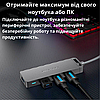 USB хаб розгалужувач на 4 порти юсб 3.0 пристрій Перехідник Hub концентратор для комп'ютера ноутбука Vention, фото 9