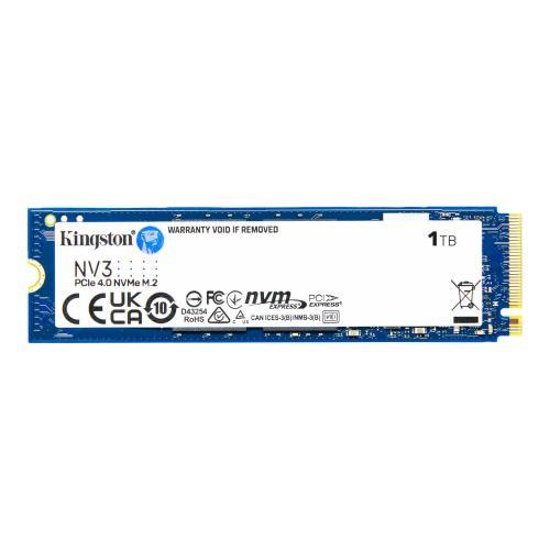 Твердотільний накопичувач SSD 1Tb, Kingston NV3, PCI-E 4.0 x4, M.2 2280, 3D TLC, 6000/4000 МБ/с (SNV3S/1000G)