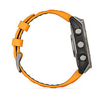 Garmin Fenix 8 смарт-годинник Amoled 51 мм Sapphire Titanium with Spark Orange Silicone Band 010-02905-11, фото 6