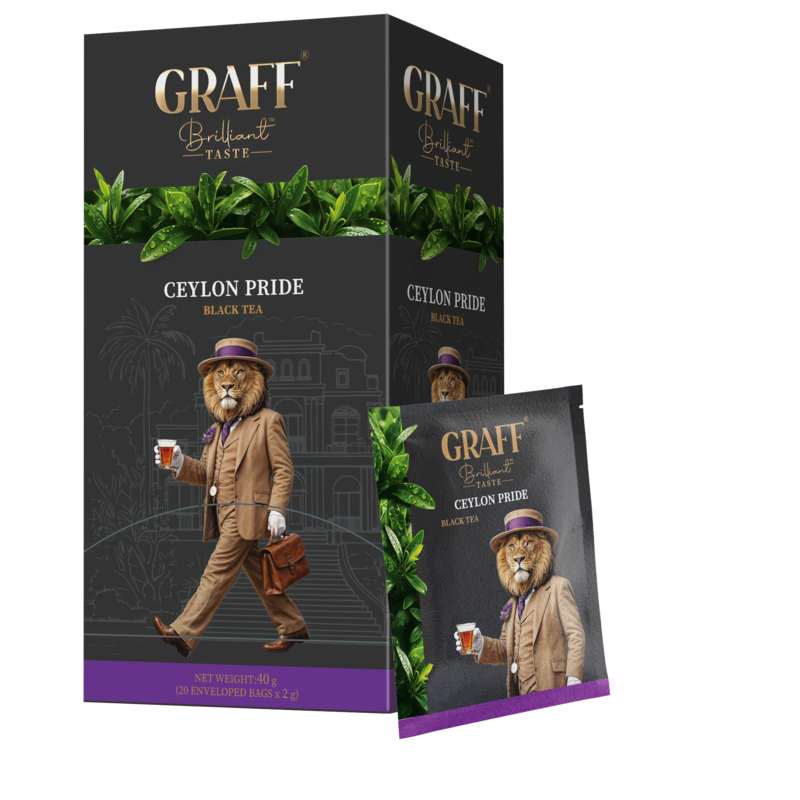 Чай чорний байховий Graff Ceylon Pride 20 пакетиків х 2г (gr.10450), фото 1