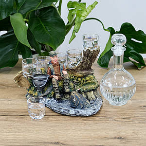 Штоф набір для рибалки "три бажання" 30 см Гранд Презент ШП404 цв