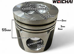 Поршень 126 мм двигуна Weichai WD615E2-4A VG1560030010