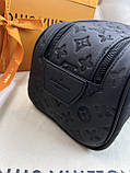 Несесер чорний шкіряний Louis Vuitton Dopp Kit Monogram Shadow якість преміум, фото 6