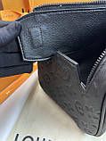Несесер чорний шкіряний Louis Vuitton Dopp Kit Monogram Shadow якість преміум, фото 8