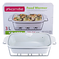 Марміт 3 л. керамічний Kamille (хромована підставка на 3 свічники) KM-6404