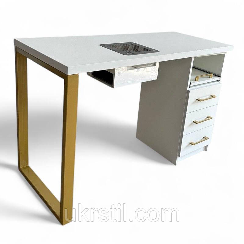 Манікюрний стіл Mark SM-100 з витяжкою та металевою ніжкою, фото 1