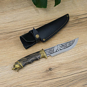 Мисливський ніж Ведмідь бронза ручної роботи Гранд Презент Н022