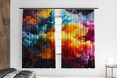 Штори з принтом «Кольоровий дим. Colored smoke»