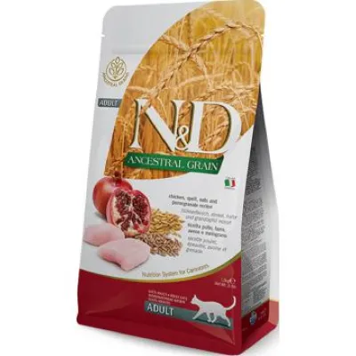 Сухий корм для котів Farmina (Фарміна) N&D Low Grain Adult з куркою та гранатом 1.5 кг