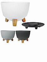 Миса Nostalgsa Bowl 9л 29*23см горщ квітков вставка 496 (сірий)