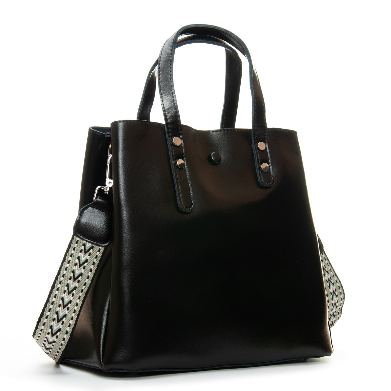 Жіноча шкіряна сумка 11367 black.Купити жіночі сумки із натуральної шкіри trandbags.com.ua