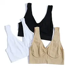 Ahh Bra комплект із 3 штук (Розмір L) безшовних бюстгальтерів, коригувальний бюстгальтер ах бра, фото 4