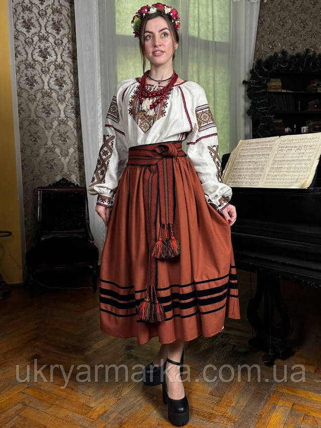 Спідниця українська коричнева