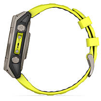 Garmin Fenix 8 Solar cмарт-часы Amoled 47 мм Sapphire Titanium Yellow and Graphite Silicone Band 010-02906-21, фото 5