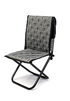 Рибацький стілець зі спинкою сірий