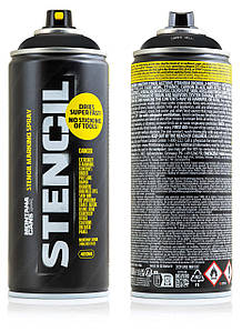 Фарба аерозольна трафаретна Montana Stencil 9000 Black (Чорний) 400 мл