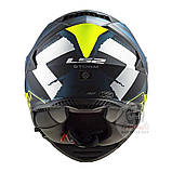 Мотошолом LS2 FF800 Storm Sprinter Matt Black Silver   ECE2206, фото 7