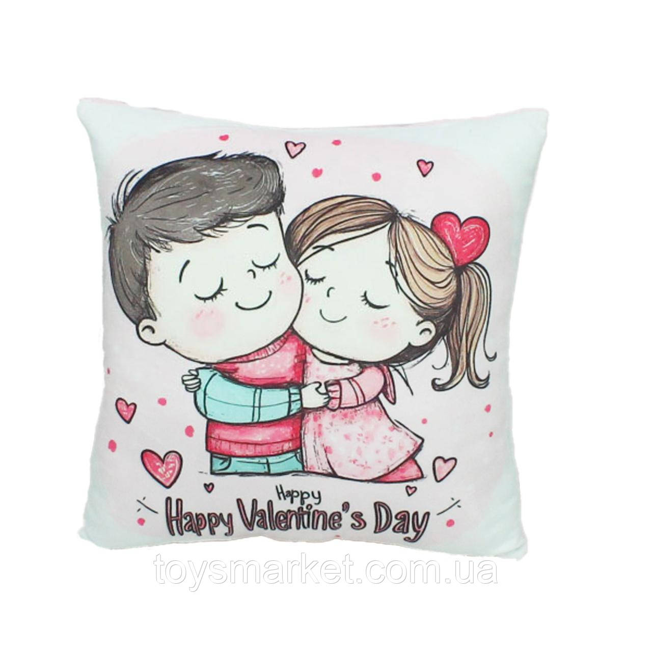 М’яка подушка Закохані, Валентинка, Love is, 28 см, фото 1