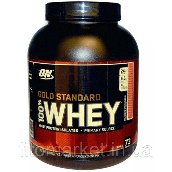 Optimum Nutrition Сывороточный протеин 100% WHEY Gold Standard смачна полуниця 2,27 кг