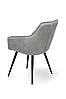 Крісло Наомі, чорний/ велюр світл-сірий, фото 4