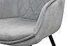 Крісло Наомі, чорний/ велюр світл-сірий, фото 8