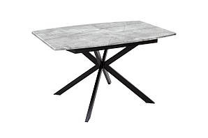 Стіл Річард 140(+40)*85 чорний метал/базальт