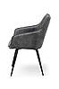 Крісло Наомі, чорний/ велюр темно-сірий, фото 3