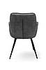 Крісло Наомі, чорний/ велюр темно-сірий, фото 6