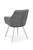 Крісло Тандем, білий/ велюр світл-сірий, фото 5