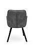 Крісло Тандем, чорний/ велюр темно-сірий, фото 6