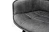 Крісло Тандем, чорний/ велюр темно-сірий, фото 8