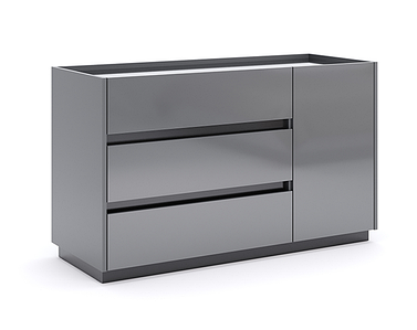 Комод Тео 3 шухляди 1 двері Графіт ТМ Міро-Марк