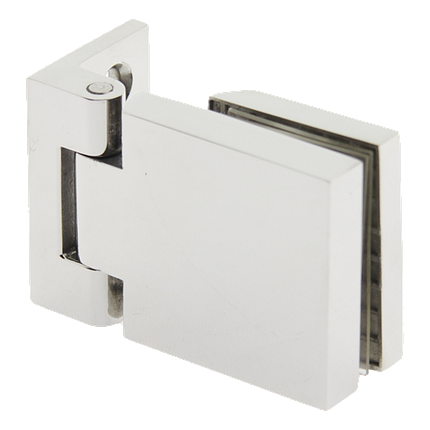 Петля скло-стіна без фіксації полірована неіржавка сталь (КП827 ПСС), фото 1