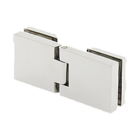 Петля скло-скло 180 г, без фіксації полірована неіржавка (КП828 ПСС)