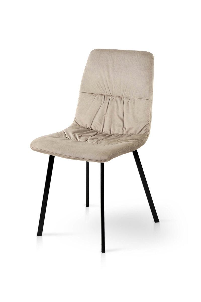 Стілець Авері чорний/велюр мокрий пісок Bluvel-40, фото 1