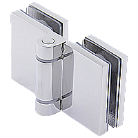 Петля скло-скло 180 г, без фіксації полірована неіржавка (КП202НС ПСС)