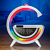 Настільна RGB лампа з колонкою, дискошаром та бездротовою зарядкою, BT 3402 / Розумна лампа нічник / Смарт лампа, фото 5