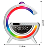 Настільна RGB лампа з колонкою, дискошаром та бездротовою зарядкою, BT 3402 / Розумна лампа нічник / Смарт лампа, фото 9