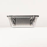 Контейнер з кришкою з харчової алюмінієвої фольги SP62L (218х113х54 мм) 100шт/уп., 12 уп/ящ, фото 2