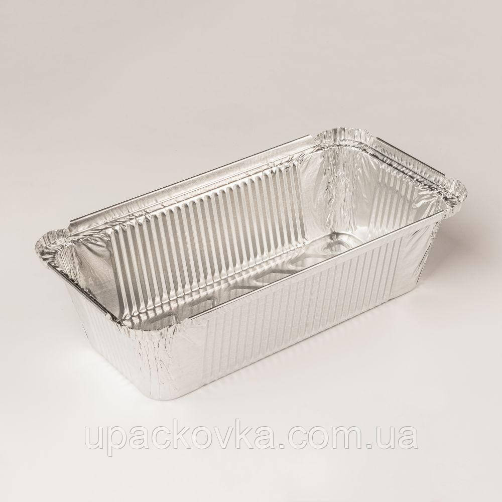 Контейнер з кришкою з харчової алюмінієвої фольги SP62L (218х113х54 мм) 100шт/уп., 12 уп/ящ, фото 1