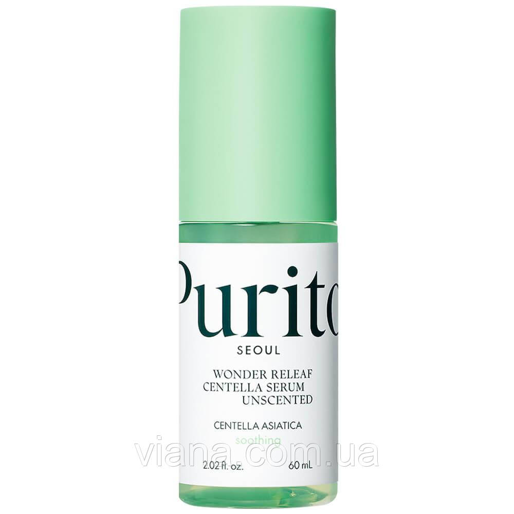 Безмасляна сироватка для чутливої шкіри Purito Wonder Releaf Centella Serum Unscented, 60 мл