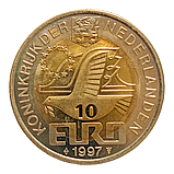 Нідерланди 10 євро, 1997 350-та річниця - Смерть П.К. Гофта, фото 2