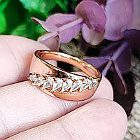 Кільце Хuping розміри:17,18,19,20 медичне золото позолота 18К 8494