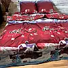 Комплект постільної білизни Бязь, Сімейний (150x215 см - 2шт), наволочка 70х70 см / Новорічна постільна білизна, фото 2