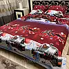 Комплект постільної білизни Бязь, Сімейний (150x215 см - 2шт), наволочка 70х70 см / Новорічна постільна білизна, фото 7