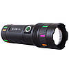 Ручний ліхтар із ZOOM, 4 режими, USB, 701-PM10-TG / Акумуляторний ліхтарик / Світлодіодний ліхтар, фото 3