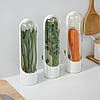 Контейнер для зберігання зелені 25см, HZ-11 / Органайзер для зелені / Ємність для зберігання зелені в холодильнику, фото 5